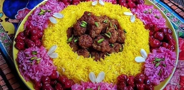 عکس غذا آلبالو پلو
