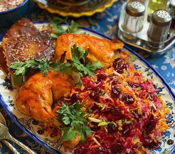 عکس غذا آلبالو پلو
