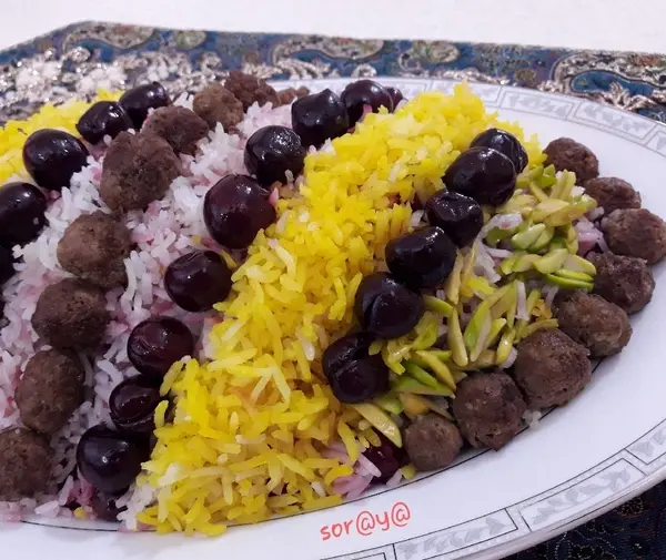 عکس غذا آلبالو پلو