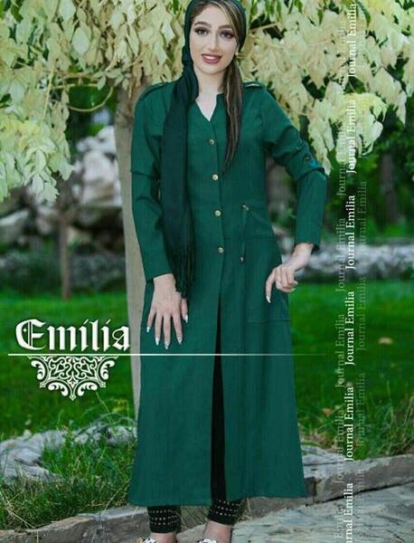 عکس مانتو بلند زنانه جلو بسته