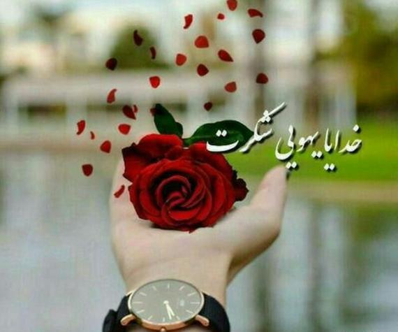 عکس نوشته خدایا شکرت که هستی