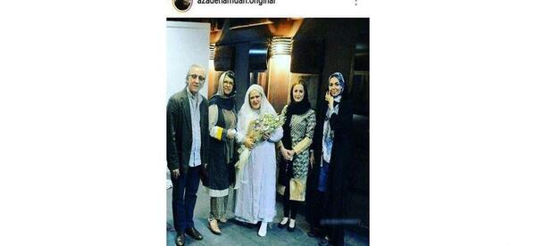 عکس آزاده نامداری با لباس عروس