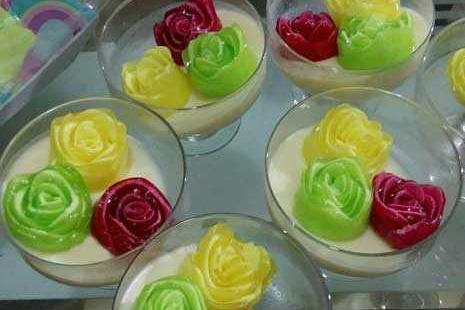 عکس تزیین ژله با بستنی
