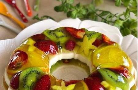 عکس تزیین ژله با بستنی