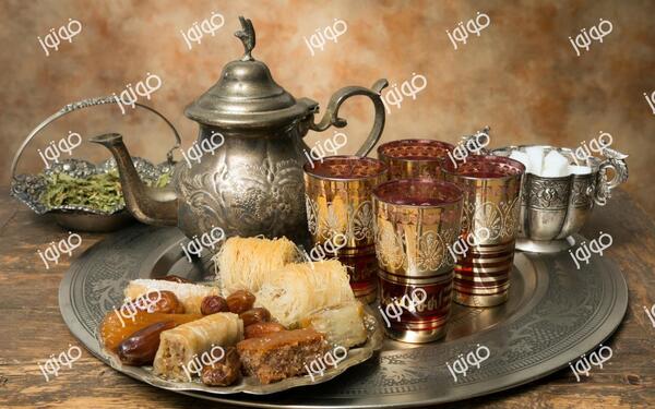 عکس چای با شیرینی