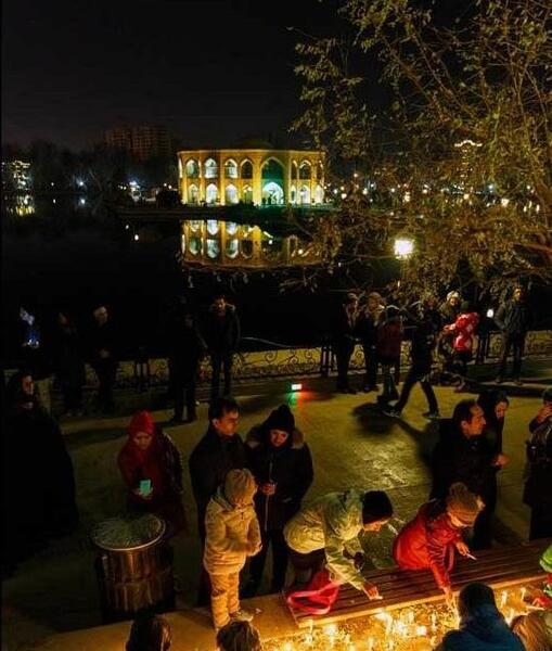 عکس شاه گلی تبریز در شب