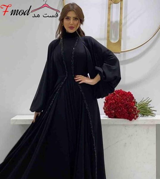 عکس لباس مجلسی دخترانه مشکی بلند