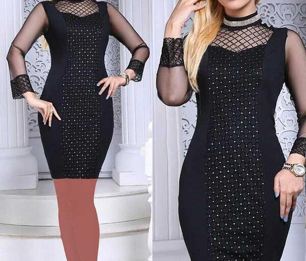 عکس لباس مجلسی کوتاه حجابی
