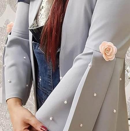 عکس مدل مانتو دخترانه رنگ طوسی