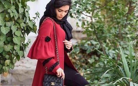 عکس مانتو قرمز کوتاه