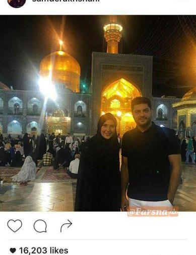 عکس حرم امام رضا و متن