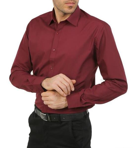 عکس پیراهن مجلسی مردانه زرشکی