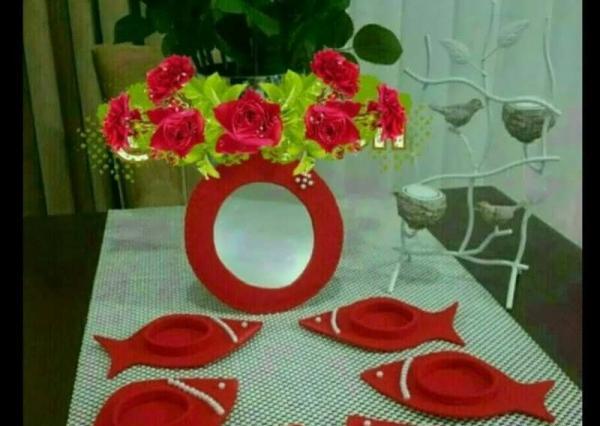 عکس ایده برای سفره هفت سین با نمد