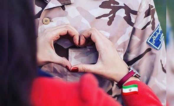 عکس عاشقانه نظامی دونفره