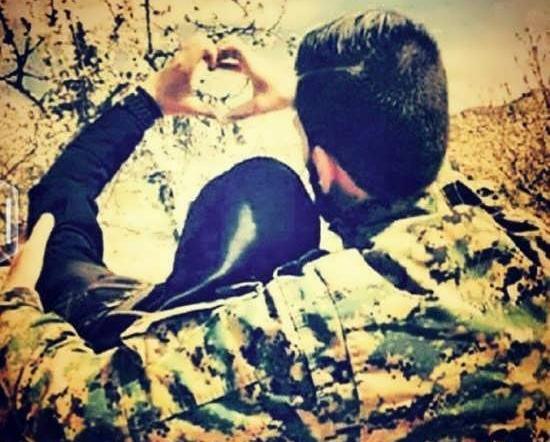 عکس عاشقانه نظامی دونفره
