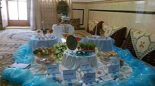 عکس ایده سفره هفت سین روی اپن