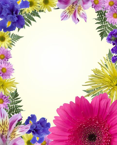 عکس صفحه ی سفید گلدار