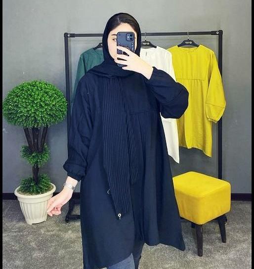 عکس مانتو مشکی اسپرت جدید