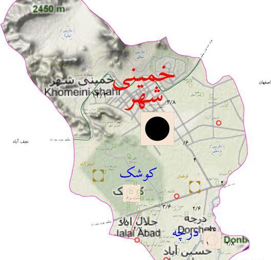 عکس هوایی خمینی شهر