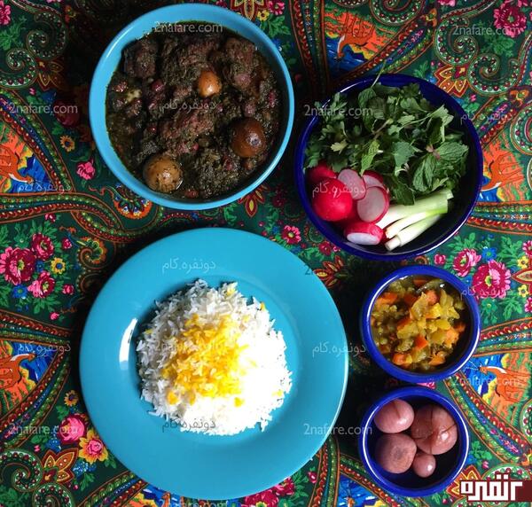 عکس قورمه سبزی خوش رنگ