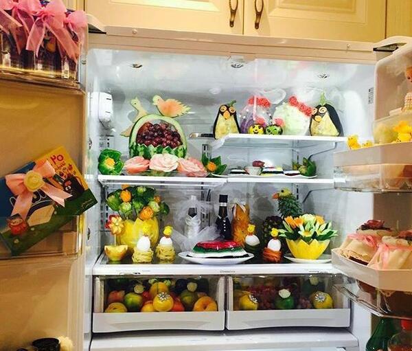 عکس ایده برای چیدمان یخچال عروس