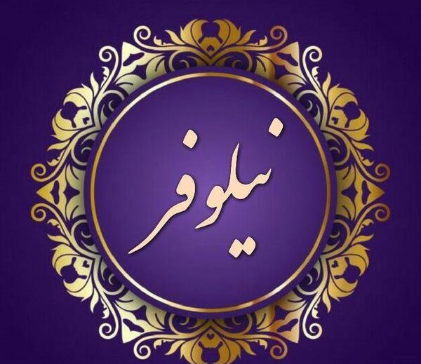 عکس نوشته نیلوفر به انگلیسی