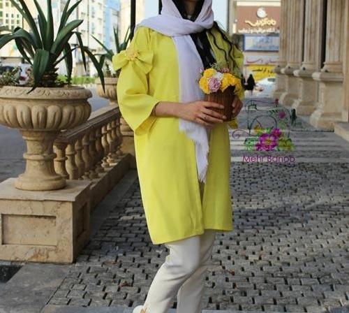 عکس مدل مانتو دخترانه رنگ سال