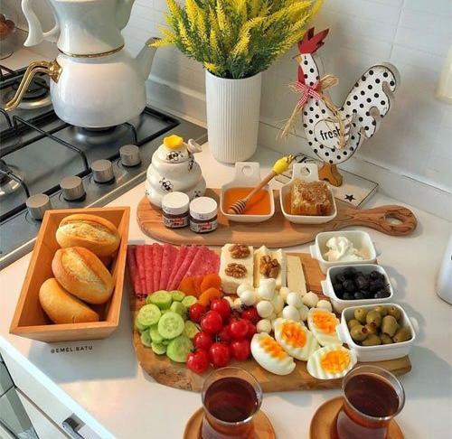 عکس ایده برای صبحانه عاشقانه