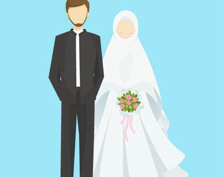 عکس کارتونی عروس و داماد