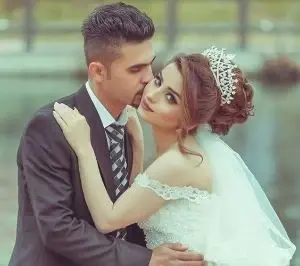 عکس عروس داماد در غروب