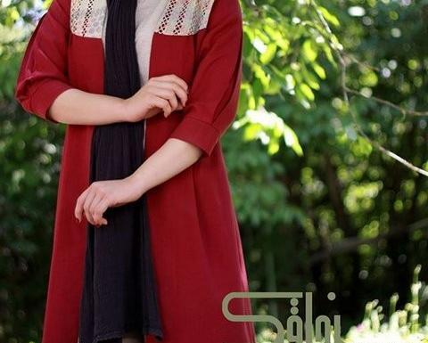 عکس مانتو جلو باز قرمز