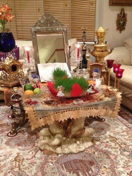 عکس سفره هفت سین روی میز