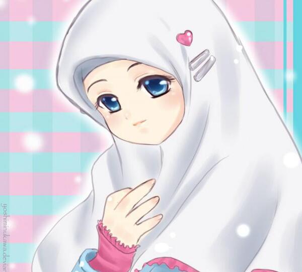 عکس پروفایل دختر با حجاب کارتونی