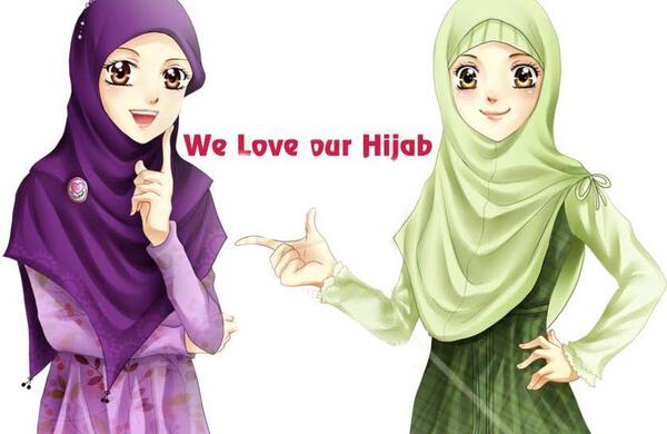 عکس پروفایل دختر با حجاب کارتونی