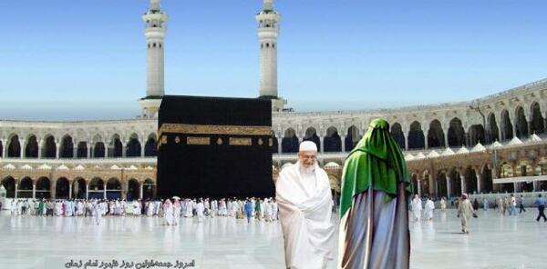 عکس کعبه و امام زمان
