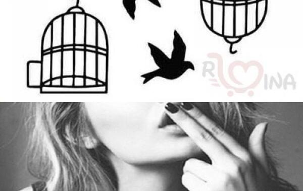 عکس تاتو پرنده