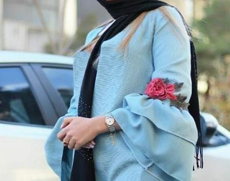 عکس مانتو جلو باز آستین پفی