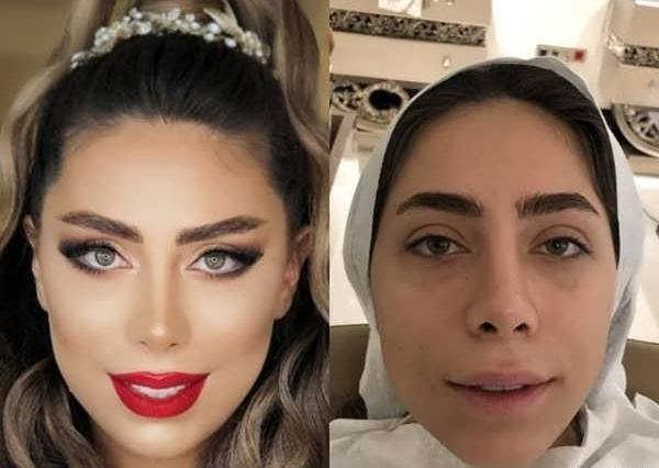 عکس عروس قبل و بعد از آرایش