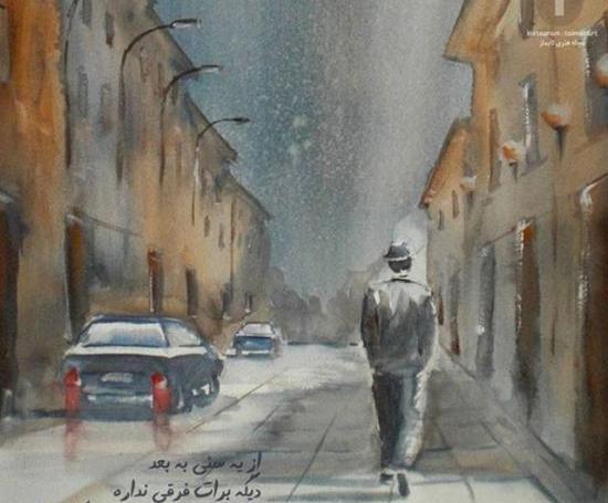 عکس پروفایل دخترونه آبرنگی