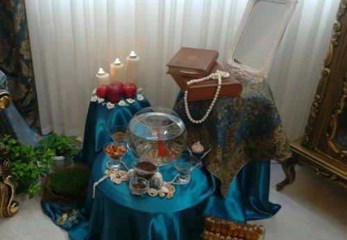 عکس سفره هفت سین با حریر