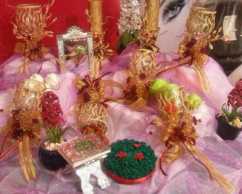عکس سفره هفت سین با حریر