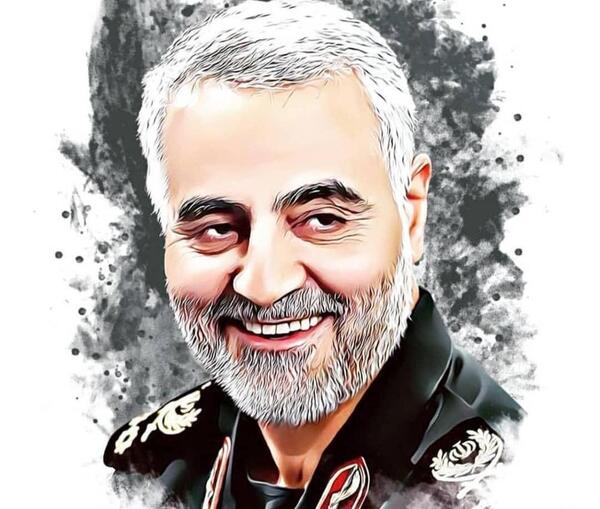 عکس شاد حاج قاسم سلیمانی