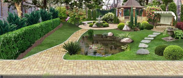 عکس ایده طراحی باغ ویلا