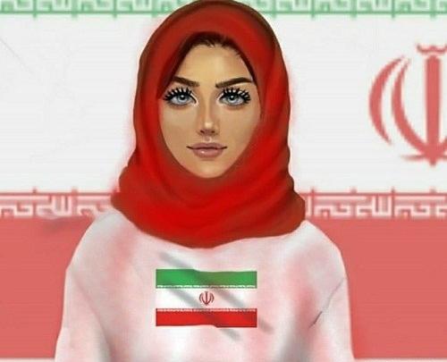 عکس دختر با حجاب پرسپولیسی