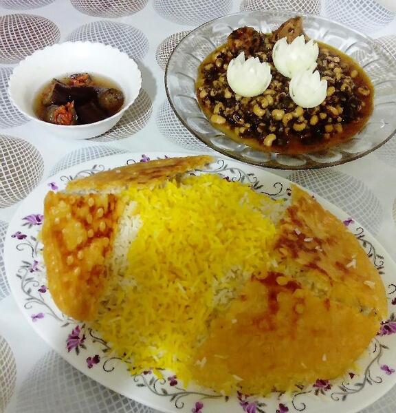 عکس قورمه سبزی با لوبیا چشم بلبلی