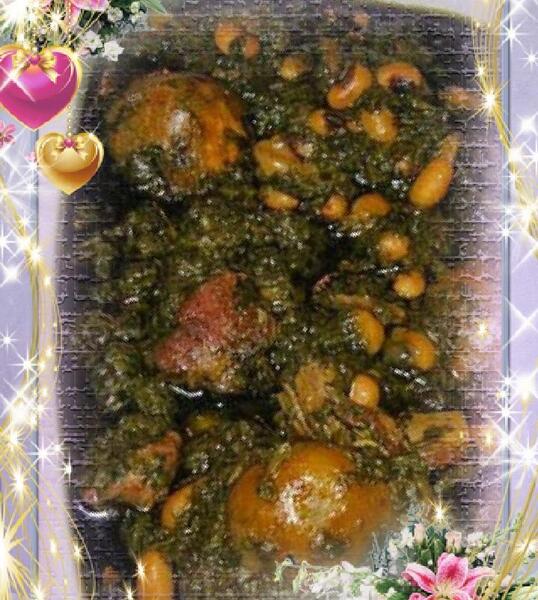 عکس قورمه سبزی با لوبیا چشم بلبلی