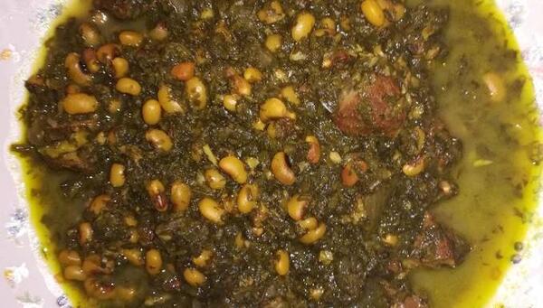 عکس قورمه سبزی با لوبیا چشم بلبلی