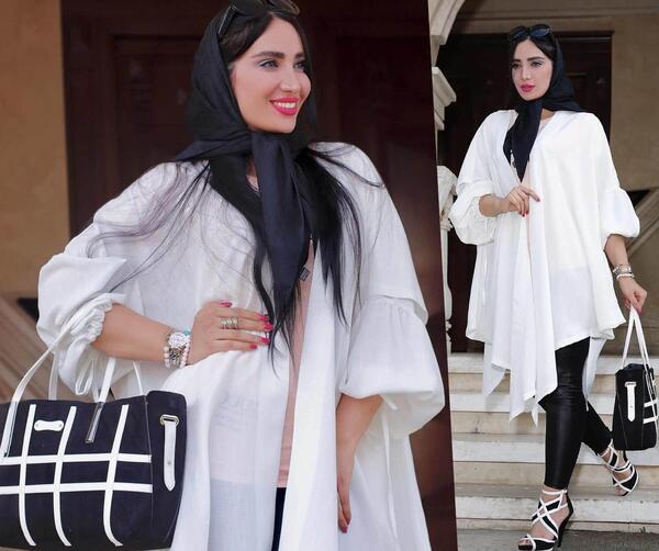 عکس مانتو اسپرت سفید