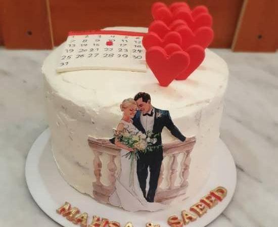عکس نوشته روی کیک سالگرد ازدواج