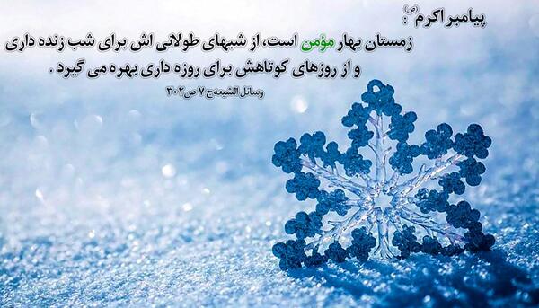 عکس نوشته زمستان بهار مومن است